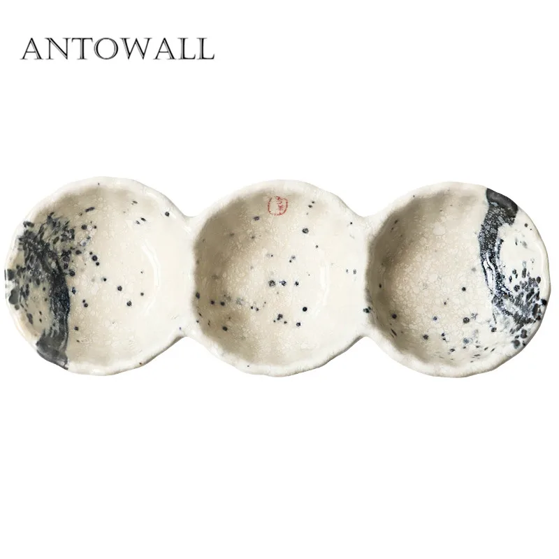 ANTOWALL, китайское стильное керамическое блюдце, квадратное круглое блюдо для приправ, ресторанная посуда, горячий горшок, соевый соус, мини-блюдо, блюдо для закусок
