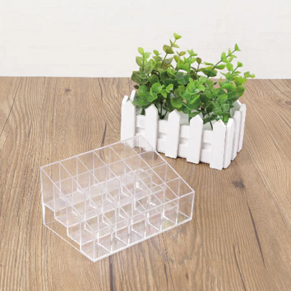 Горячая Распродажа прозрачная 24 Сетки подставка для помад на витрине