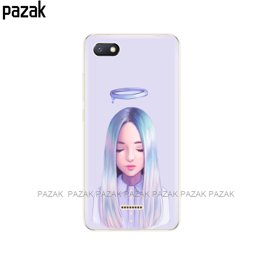 34525 Силиконовый чехол для Xiaomi Redmi 6a, чехол 360, полная защита, мягкая задняя крышка из ТПУ, чехол для телефона Xiomi Redmi6 A, бампер Hongmi 6a, чехол - Цвет: 34525