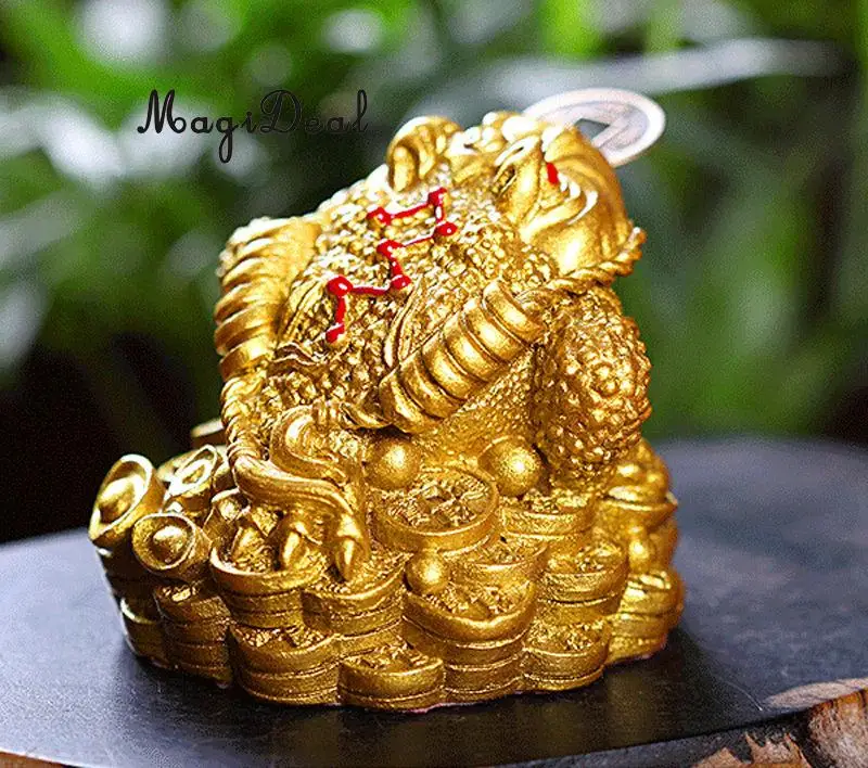 MagiDeal 2 штуки фэн шуй деньги удача Восточное китайское богатство лягушка декор