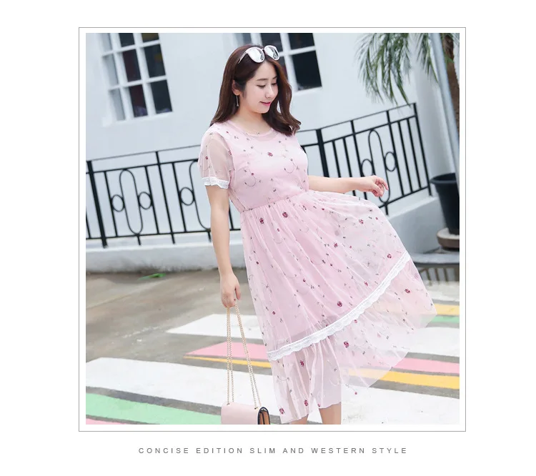 Женское платье с вышивкой La MaxZa летние платья до середины икры Vestidos|Женские