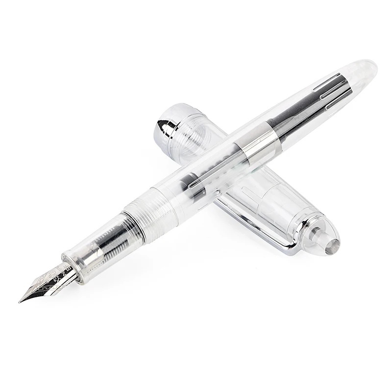 Jinhao 992 пластик Irautita авторучка Спираль Круглый прозрачный студент, школа, офис Канцелярские принадлежности Подарочные чернильные ручки высокое качество - Цвет: Clear White