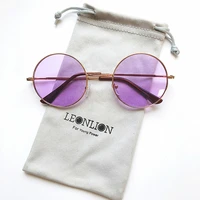 leonlion 2021 candy color round sunglasses women fashion sun glasses women mirror classic vintage uv400 oculos de sol gafas