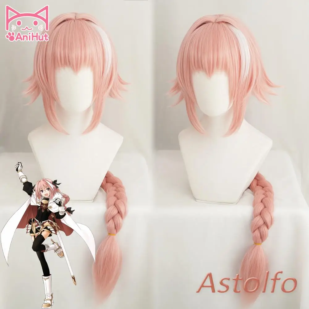 Парик для косплея апокрифа из аниме Astolfo жаропрочный синтетический FGO