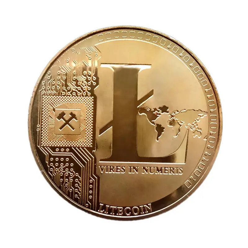 Silver New Wright virtual metal commemorative coin litecoin export commemorative coin medal gift - Цвет: Silver