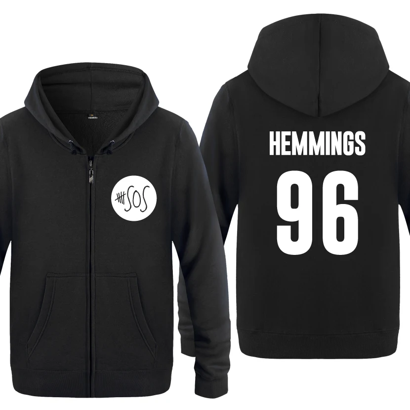 Luke Hemmings 5 секунд лета 5SOS толстовки для мужчин 2018 мужские флисовые на молнии с