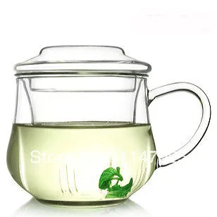 Высококачественный термостойкий стеклянный чайник для кофе с цветами 280 мл 1 шт. OS