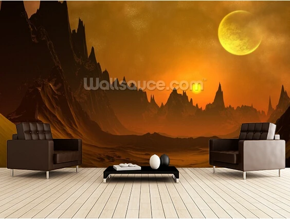 Custom papel de parede infantil Fantasy Alien Planet.3D wallpaper for children's room living sofa wall Embossed | Обустройство