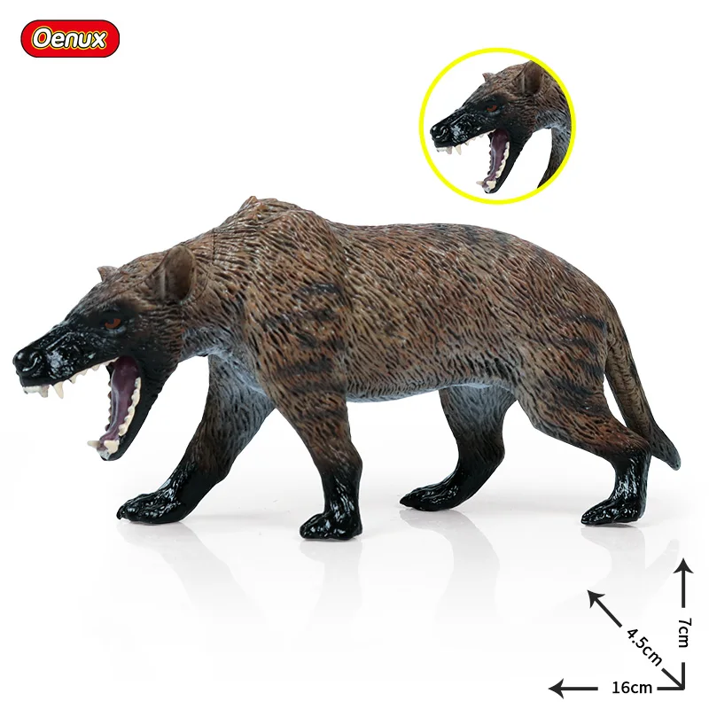 

Oenux Original Genuine Wild Animals Canis Dirus Wolf Action Figures Simulation Wolves Beast Animal Model Figurines Kids Gift