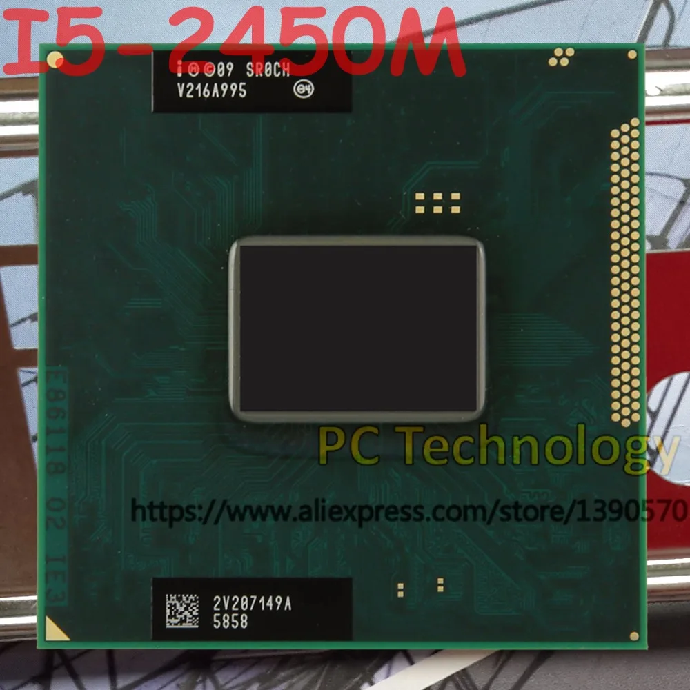 Оригинальный процессор Intel core I5 2450M SR0CH 2 5 ГГц 3M 35 Вт поддержка HM65/HM67 бесплатная