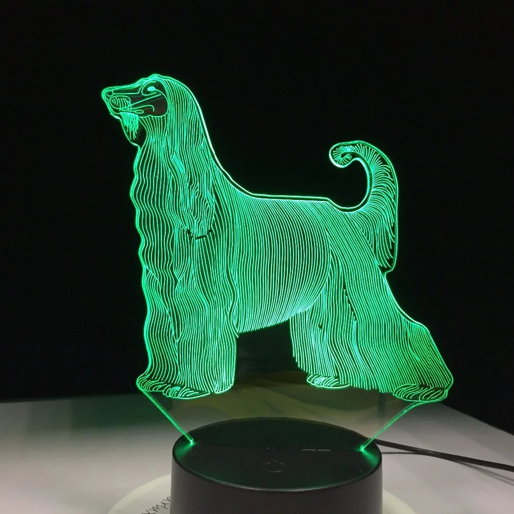 3D лампа для чая с самой красивой собакой во всем мире настольные светильники 7