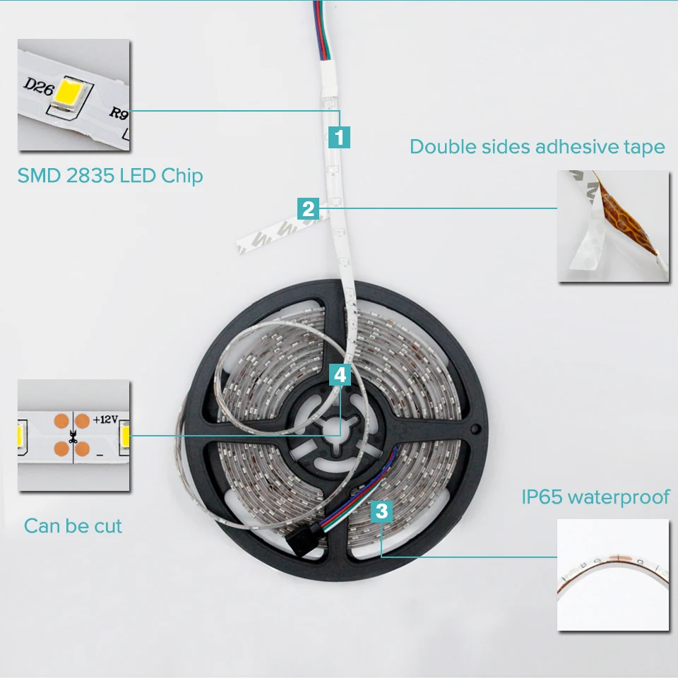 YNL RGB светодиодный светильник холодный теплый белый синий зеленый красный 5 м 300 s