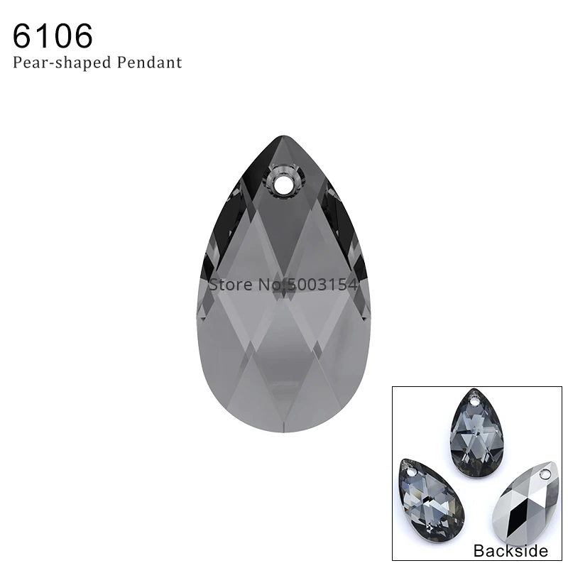 Crystal 001 SINI 1 шт.) кристалл Swarovski 6106 грушевидный кулон из Австрия свободные бусины Стразы DIY Изготовление ювелирных изделий - Цвет: Crystal 001 SINI