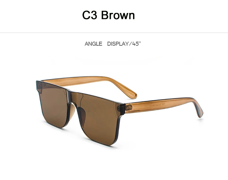 C3 Brown Модные отражающие солнцезащитные очки для женщин, качественные Ретро прямоугольные солнцезащитные очки для женщин, большая оправа, горячая Распродажа, дешево, опт, женские оттенки - Цвет линз: C3 Brown