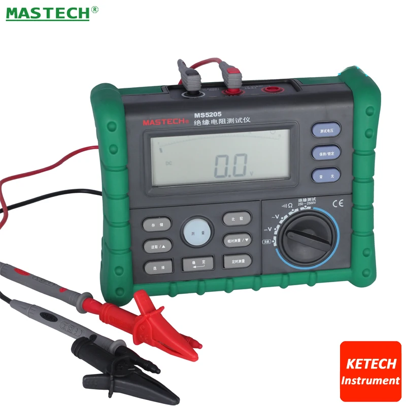 MegOhm метр Megameter 2500 В цифровой измеритель сопротивления Mastech MS5205|digital insulation