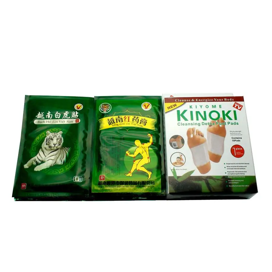 Бальзам белого тигра + бальзам Красного 32 шт. 10 пластырь для ног Kinoki Detox спины и