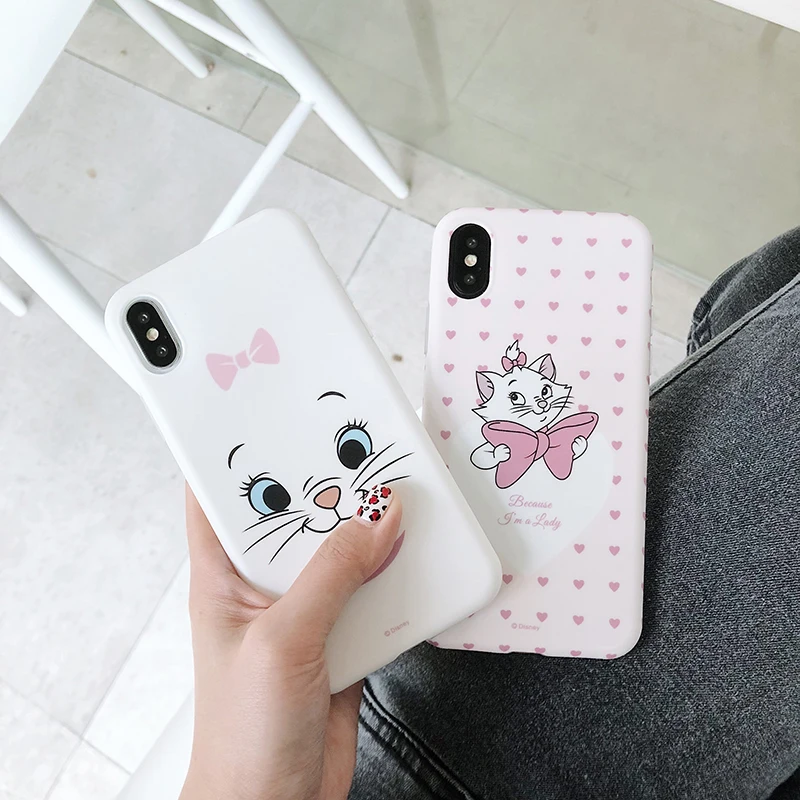 Розовый мультяшный чехол "Коты-аристократы" Мари, кошки, чехол для iphone XS MAX XR X 6 6s 8 plus 7 7PLUS 8Plus X Чехол capas