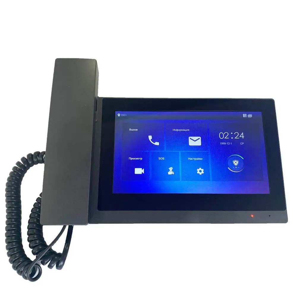 DH логотип VTH5221E/EW-H 7 дюймов сенсорный экран крытый монитор, ip-дверной звонок, ручной, видео-домофон, проводной дверной зв