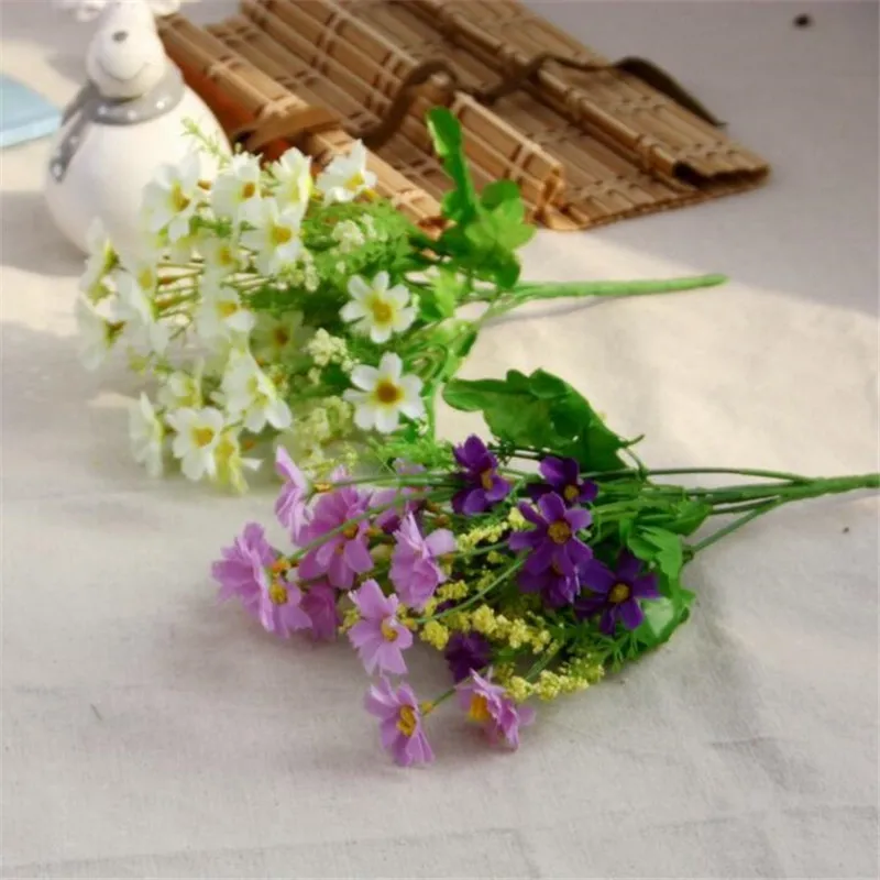 Шелк искусственная Хризантема искусственные цветы букет для дома Свадебная