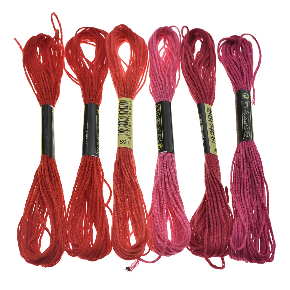 100 шт случайный цвет вышивка нитки для вышивки крестом с 6 Швейные иглы женщин