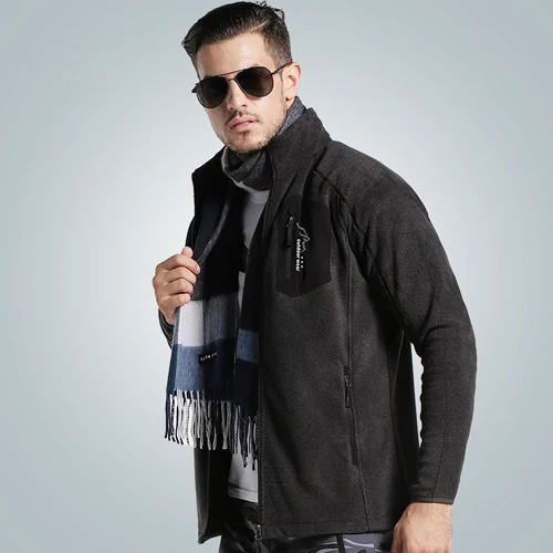 Men Dark grey Весна осень Женская Мужская Флисовая походная куртка Мужская Уличная походная куртка для альпинизма теплая брендовая куртка VA285 - Цвет: Men Dark grey