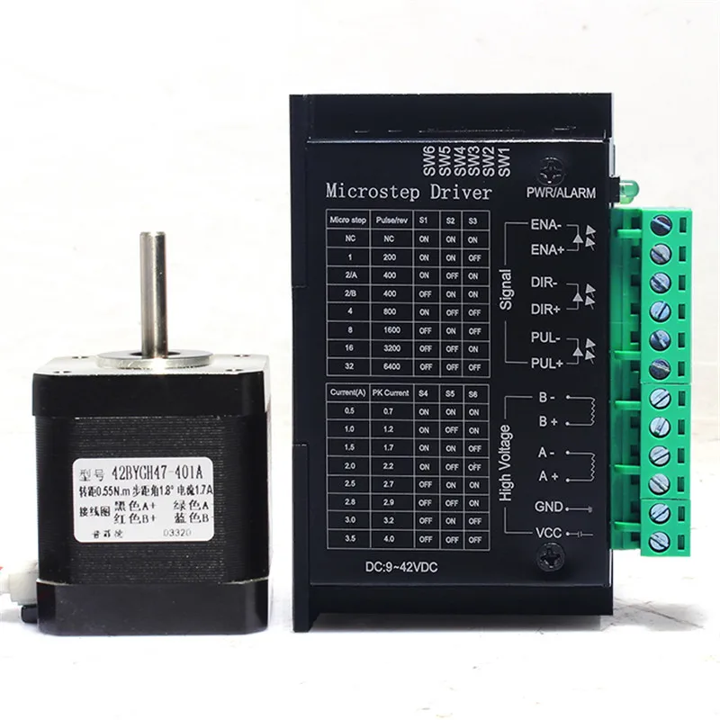 1 комплект 42 Шаговый двигатель 42BYGH 47 48 мм + 0 55 N.M крутящий момент 4 A|Шаговый