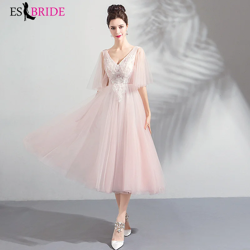 Простое розовое вечернее платье для женщин элегантное принцессы арабское 2019