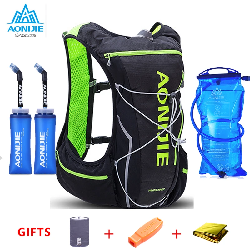 AONIJIE Pro, для мужчин и женщин, 10л, уличные сумки, походный рюкзак, жилет, марафон, рюкзак для бега, велоспорта, на выбор, бутылка, сумка для воды