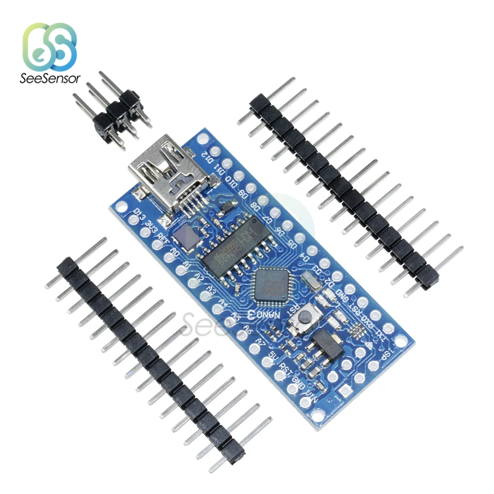 Интерфейсная плата Nano V3.0 3 0 ATmega168 CH340G CH340 миниатюрная USB UART модуль