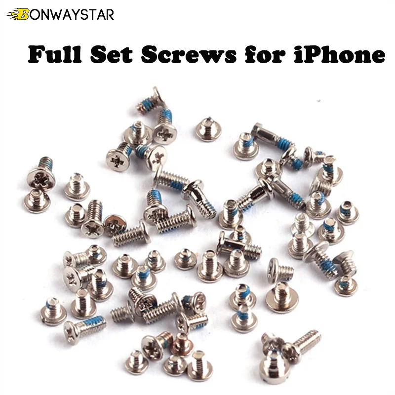 Полный набор винтов для iPhone 5c 6sp 6X8 7Plus 5S с 2 нижними винтами для ремонта болтов полный внутренний комплект запасная часть для ремонта