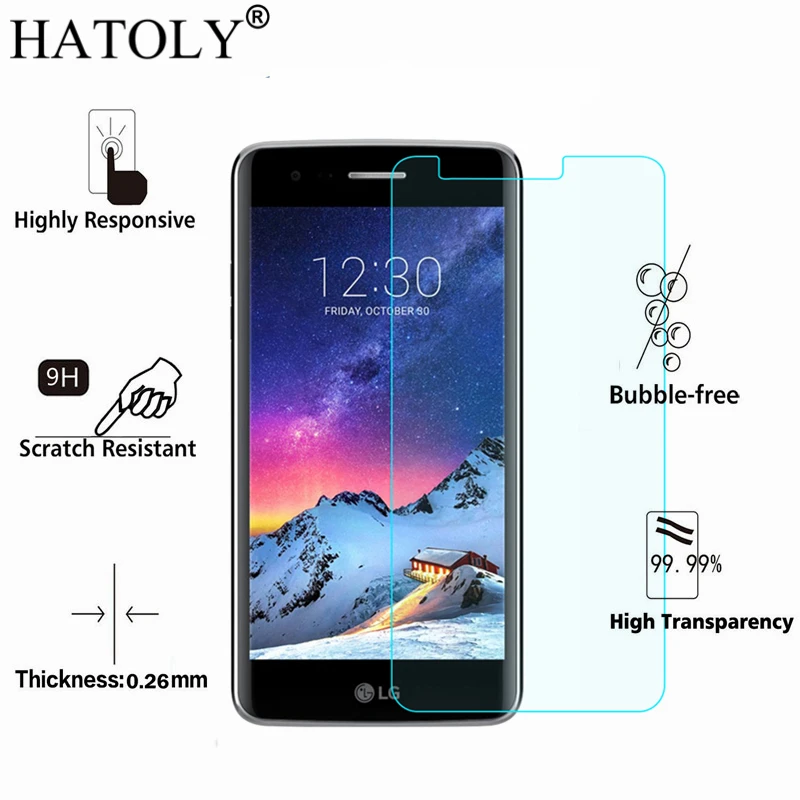 Для LG K8 2017 стеклянная тонкая защитная пленка HD для закаленное стекло X240 M200N US215|screen