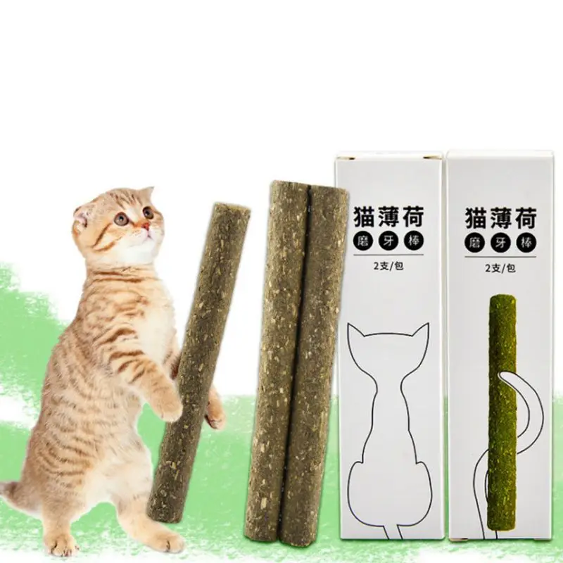 2 шт./компл. натуральный питомец кошка кошачья Очищающая палочка ряд шарик для