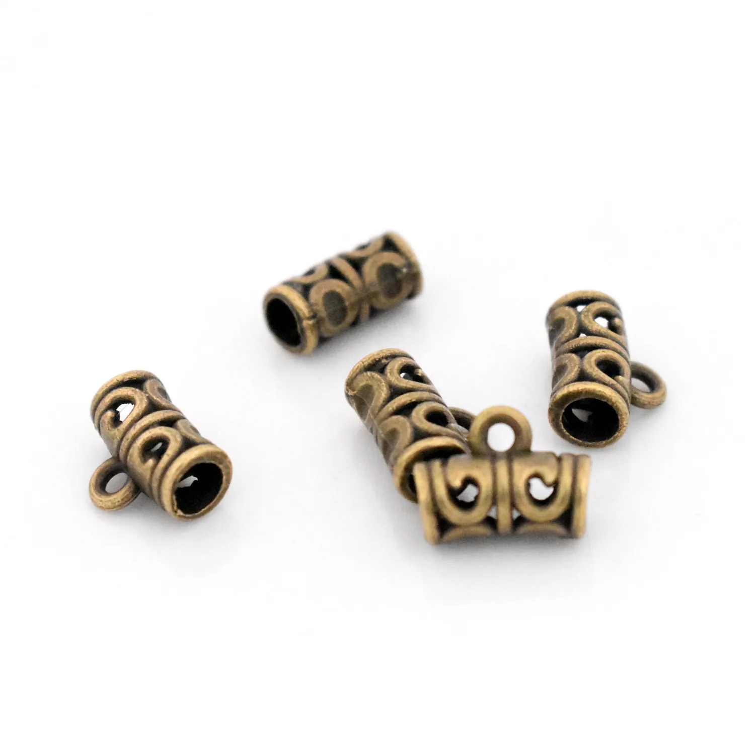 

12x9x5.5mm 30pcs/lot Antique Bronze Plated Charm Bail Beads Pendant Clip Clasp Connectors for Bracelet Necklace Jewelry Making