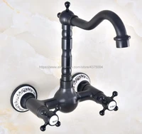 bathroom faucet oil rubbed bronze kitchen mixer tap faucet wall mounted dual handle hot and cold taps nnf474