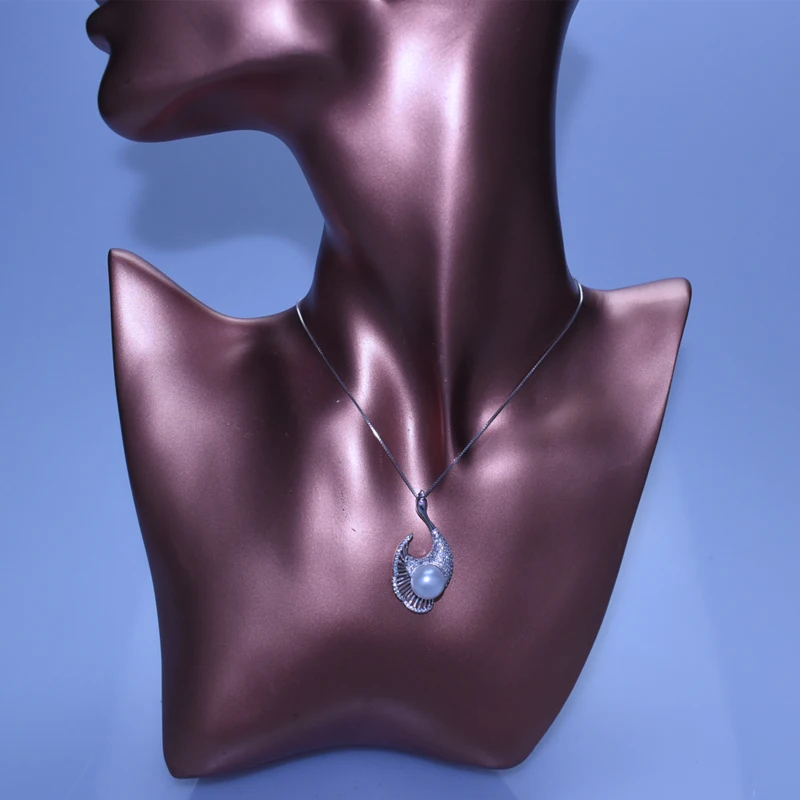 Женское жемчужное ожерелье ZHBORUINI подвеска в виде лебедя из серебра 925 пробы|pendant