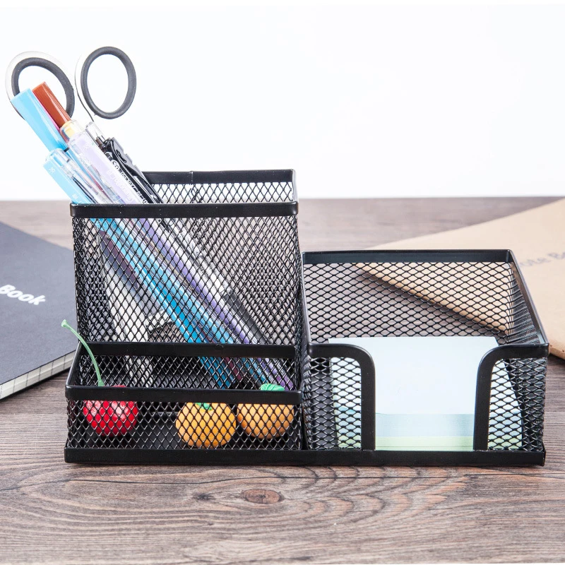 1 шт. черная сетка металлический стол Органайзер держатель ручки кавайные