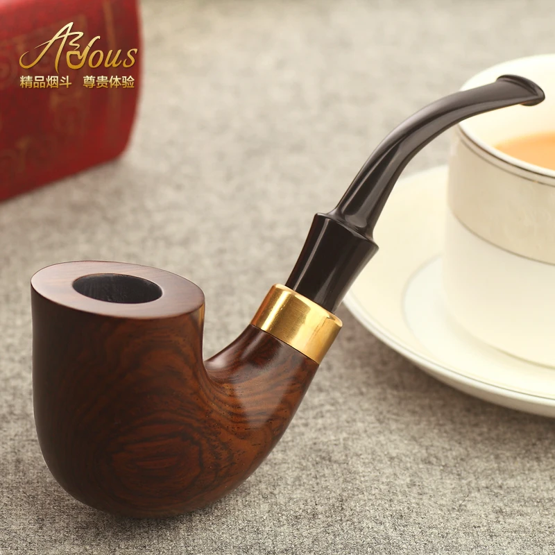 Деревянные табачные трубы гнутые курительные трубки эбеновые аксессуары для