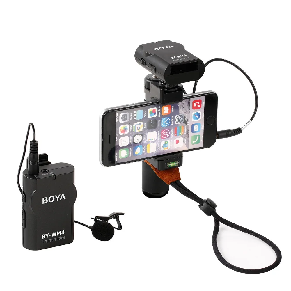 BOYA BY-WM4 Беспроводная система микрофона Lavalier для видеокамеры iphone android смартфон Canon