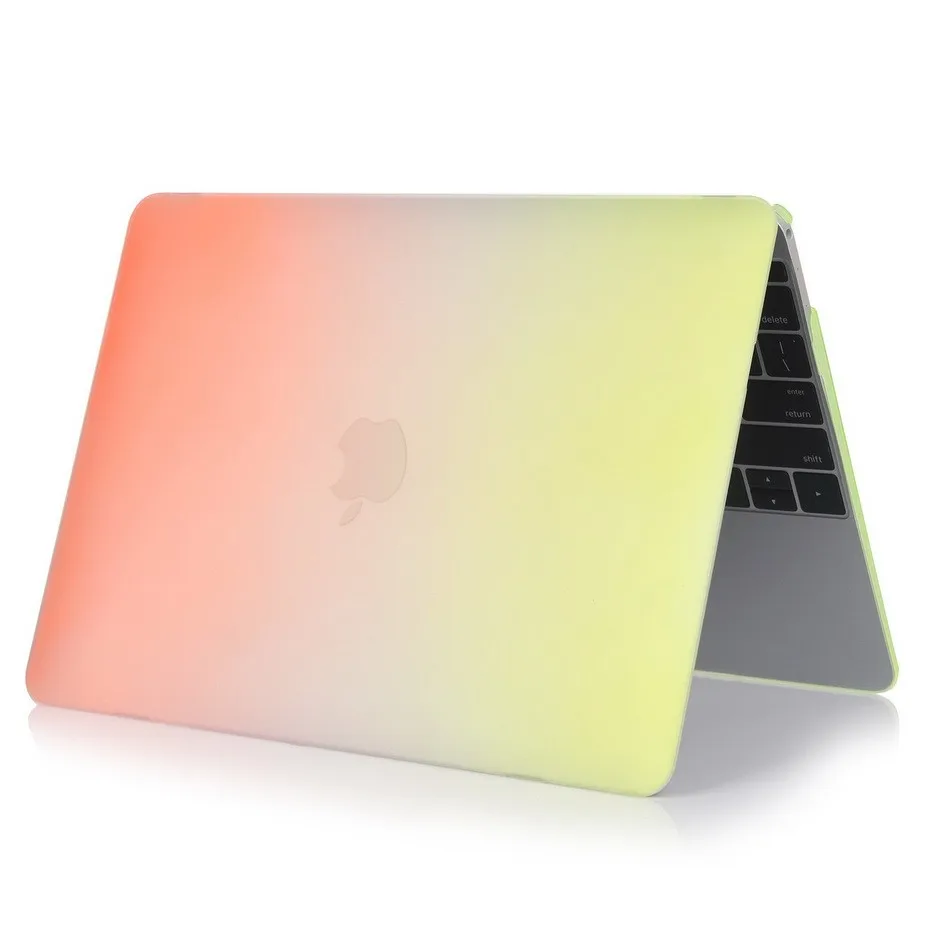 Радужный матовый чехол для Apple Macbook Air 13 11 Pro Retina 12 15 сумка ноутбука MacBook Touch bar 2016