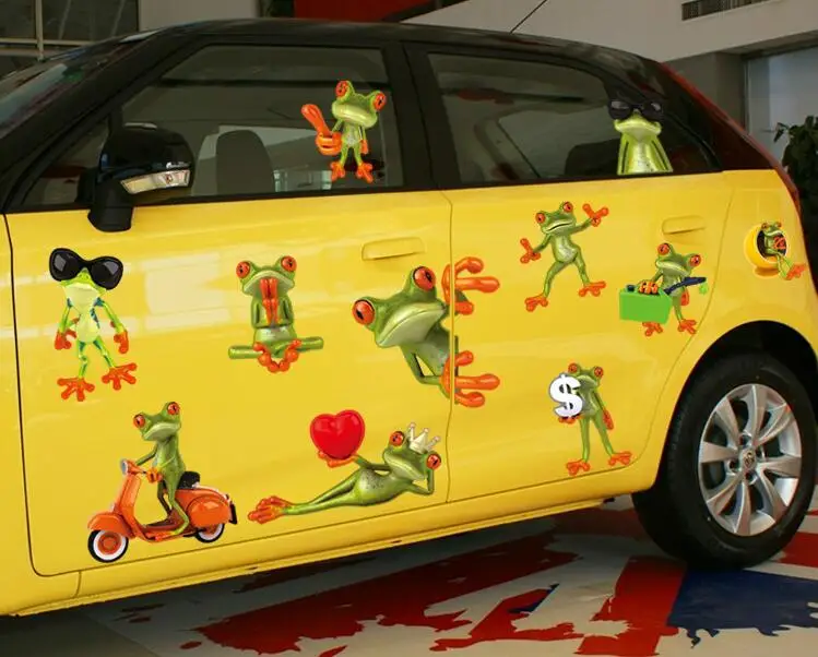 Креативный мультфильм Забавный Keroppi классная лягушка Наклейка на стену наклейки
