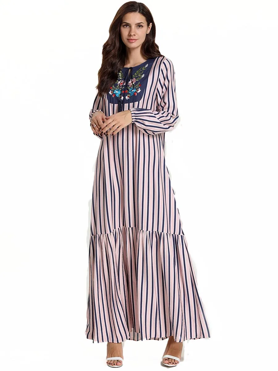 Длинное марокканское платье Kaftan Sukienka мусульманское макси хиджаб кафтан абайя