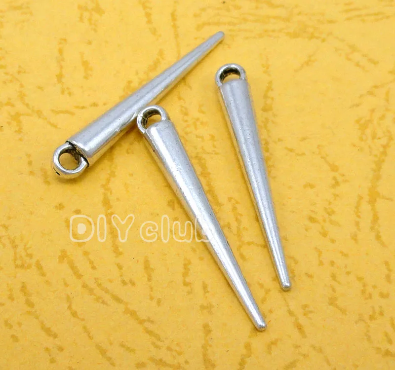 50 шт.-подвески с серебряными шипами в античном стиле 34x5 мм | Украшения и