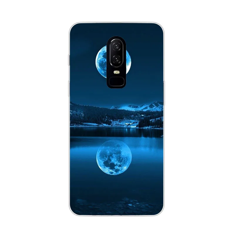 Чехол OnePlus 6 мягкая задняя крышка из ТПУ с изображением пейзажа кремния для One Plus