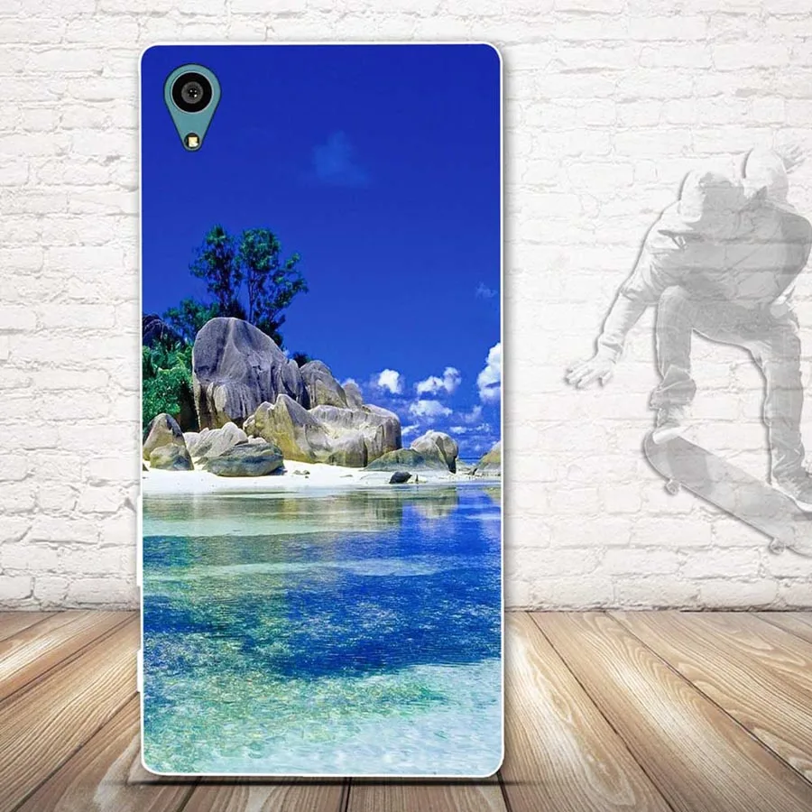 Мягкий чехол из ТПУ для Sony Xperia Z3 D6603 силиконовый Z 3 чехлы телефонов с принтом sony