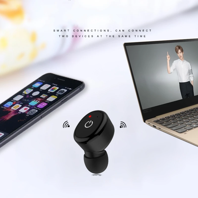 Миниатюрные BLuetooth-наушники с портом Беспроводные стереонаушники-вкладыши Bluetooth 5