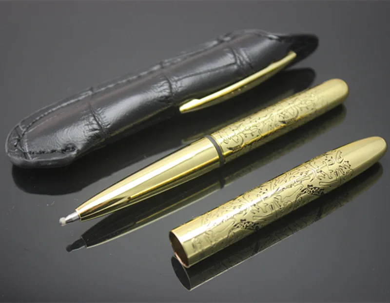 Компактная шариковая ручка с тиснением под крокодила 9 см|pen ring|pen spacele pen |
