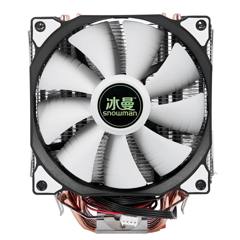

SNOWMAN 4PIN CPU cooler 6 heatpipe Double fans cooling 12cm fan LGA775 1151 115x 1366 support Intel AMD