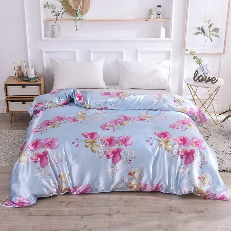 Type 8 Bonenjoy 1 шт. полосатый пододеяльник queen King size сатиновый Шелковый пододеяльник клетчатый полосатый сатиновый пододеяльник для дома спальни - Цвет: Type 8
