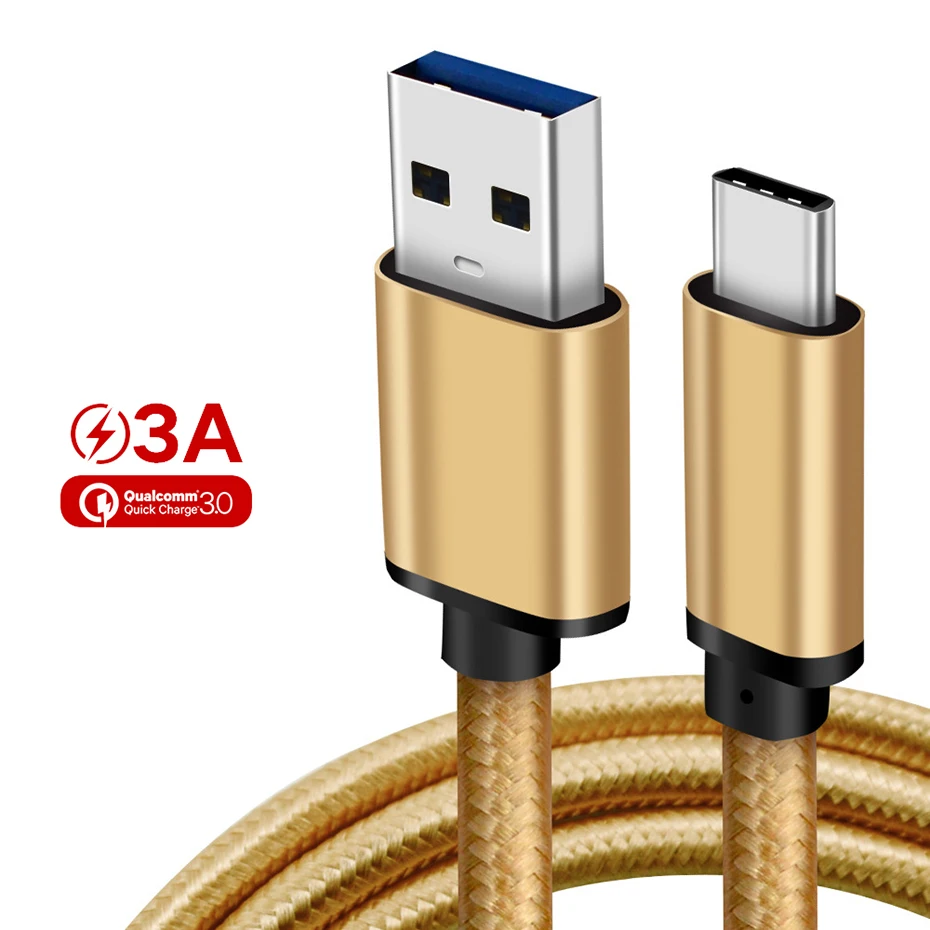 Нейлоновый Кабель USB 3 0 к Type C для Samsung Galaxy Note 9 S9 S8 кабель быстрой зарядки и передачи