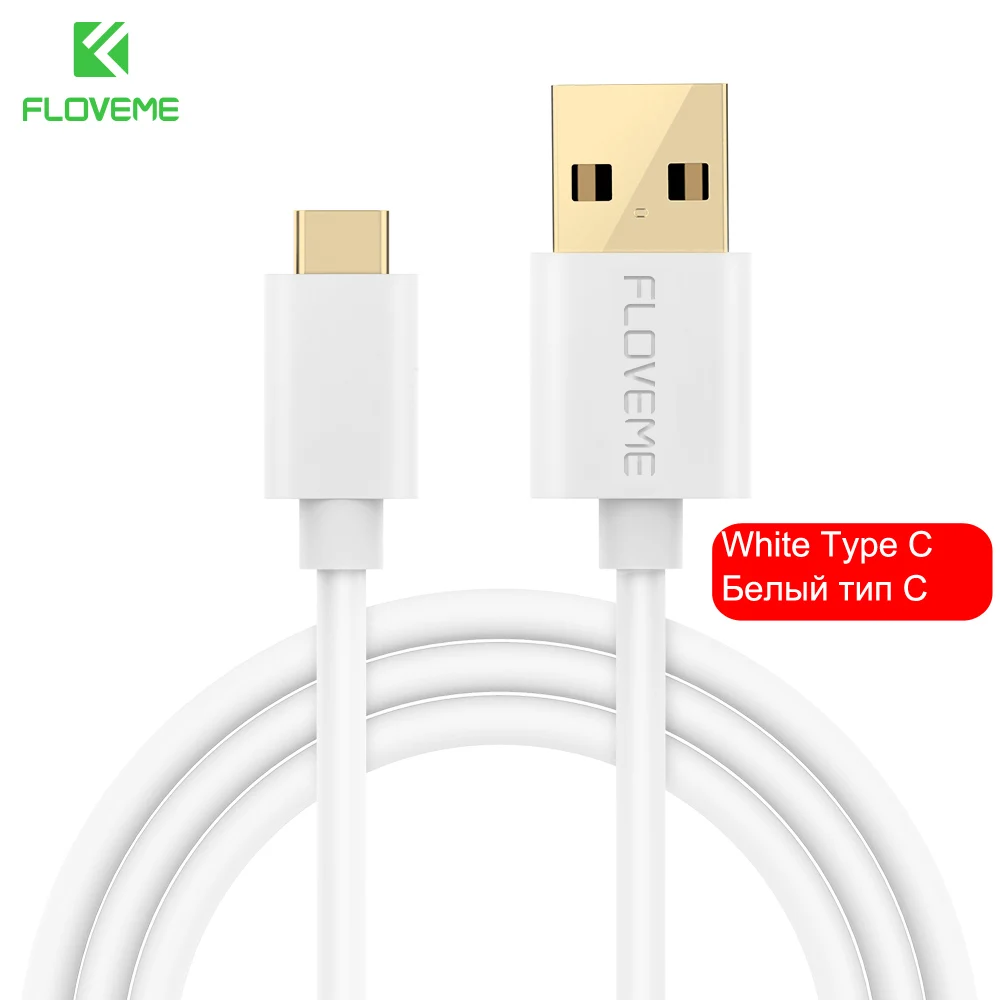 White Кабель FLOVEME Usb type-C 3,1 кабель для быстрой зарядки для samsung S10 S9 Xiaomi Mi9 Redmi Note 7 type-c зарядное устройство Usbc Шнур кабель 3 м - Цвет: White